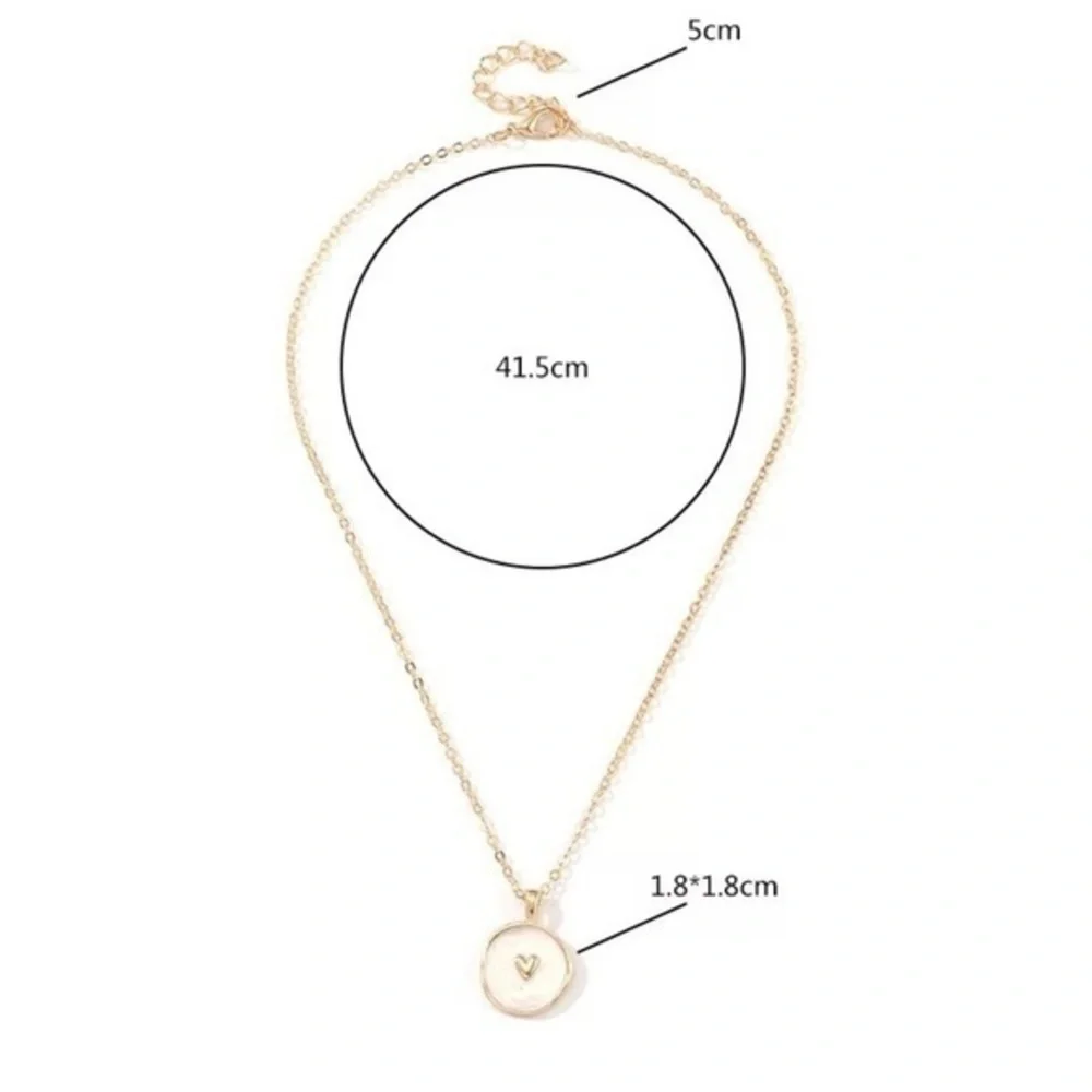 3/$30 💛 Enamel Heart Pendant Necklace
